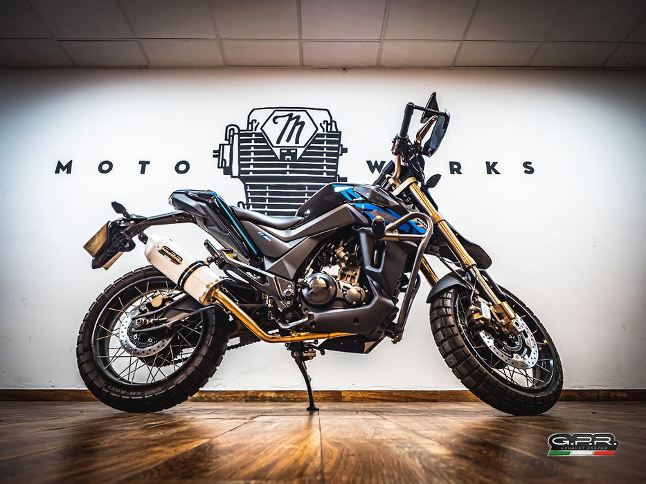 GPR Exhaust System Zontes Gk 125 2022-2023, Albus Ceramic, Full System Exhaust, Including Removable DB Killer