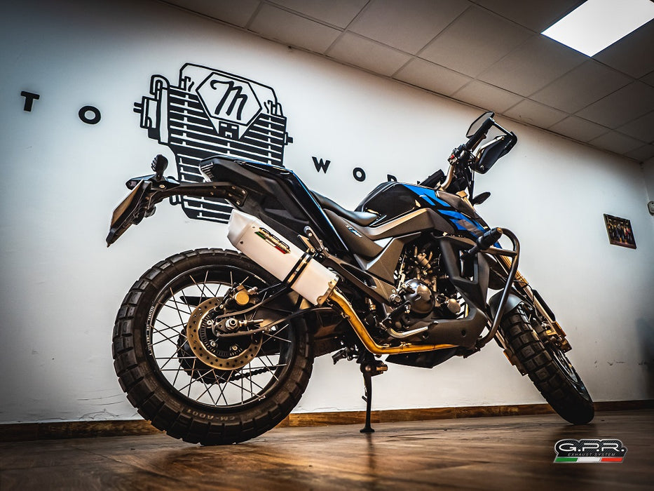 GPR Exhaust System Zontes Gk 125 2022-2023, Albus Ceramic, Full System Exhaust, Including Removable DB Killer