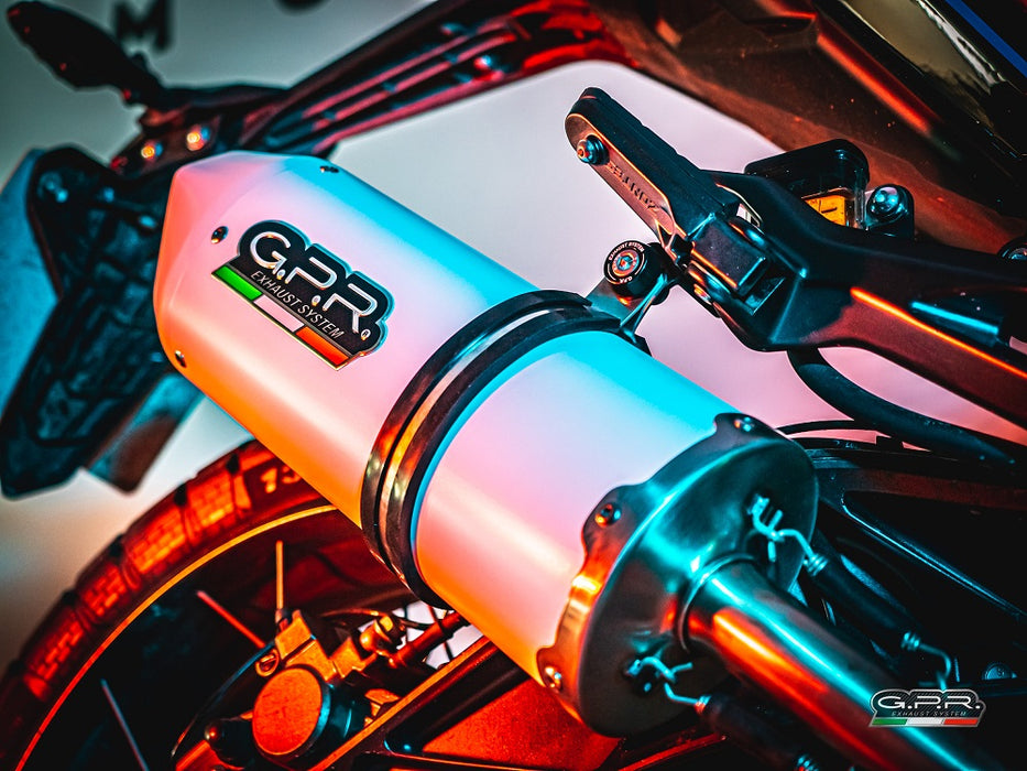 GPR Exhaust System Zontes Gk 125 2022-2023, Albus Ceramic, Full System Exhaust, Including Removable DB Killer