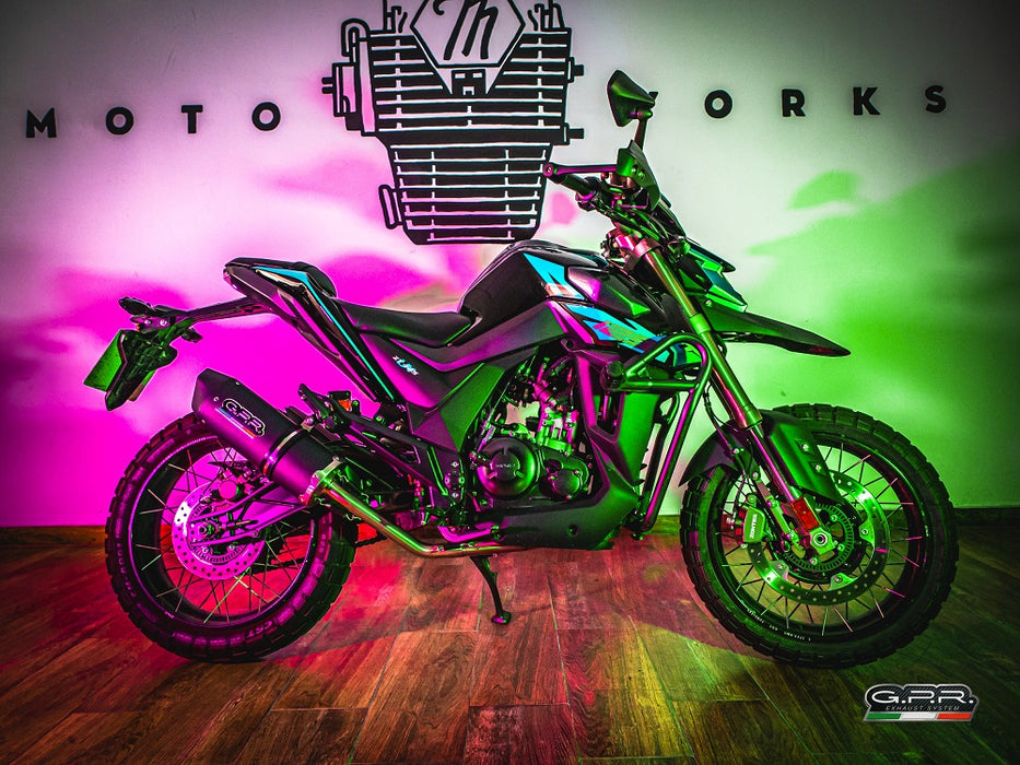 GPR Exhaust System Zontes Gk 125 2022-2023, Furore Nero, Full System Exhaust, Including Removable DB Killer